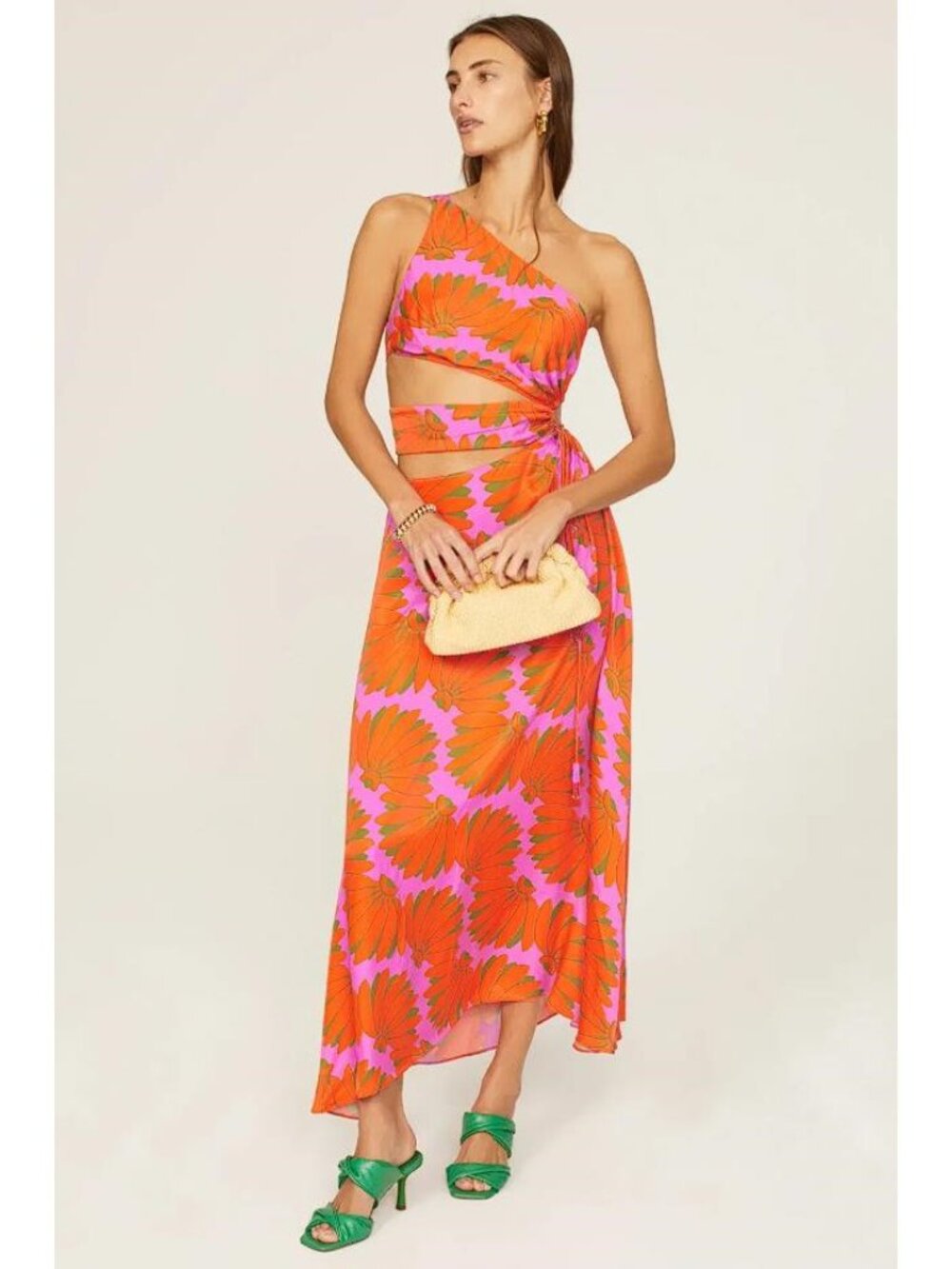 FARM RIO Women's Cut-Out Copacabana Midi Dress Size S